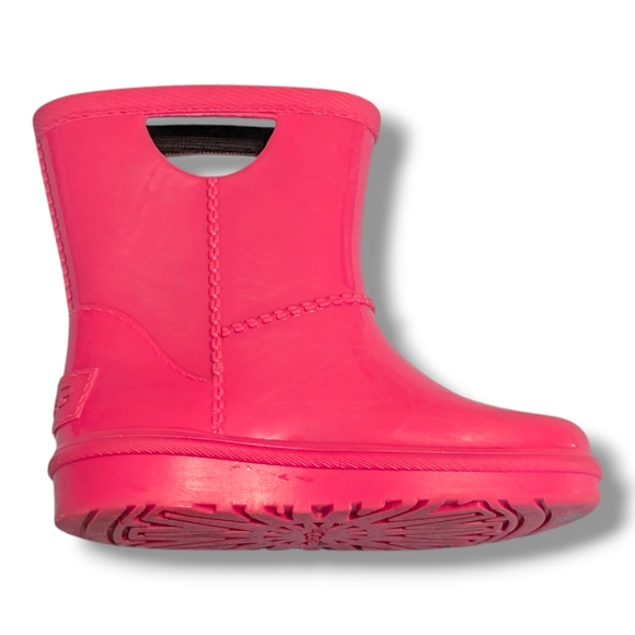 Ugg Rahjee Rain Boots Girl's Size 8 Casual Diva Pink Slip-OnClassic Rubber - Picture 12 of 13